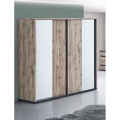 Deladeco Armoire adulte contemporaine portes coulissantes chêne canada Elza Chêne canada Armoire 240 cm Chêne canada Armoire 240 cm - Publicité Deladeco Armoire adulte contemporaine portes coulissantes chêne canada Elza Chêne canada Armoire 240 cm Chêne canada Armoire 240 cm - Publicité