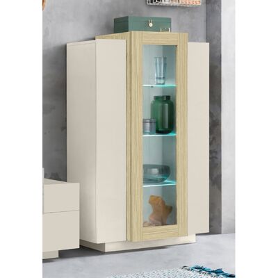 Deladeco Vitrine moderne cachemire/sauge Corso Cachemire/chêne Cachemire/chêne - Publicité Deladeco Vitrine moderne cachemire/sauge Corso Cachemire/chêne Cachemire/chêne - Publicité