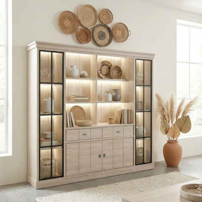 Vivabita Bibliothèque contemporaine 197 cm coloris orme naturel Vaucluse Orme naturel Orme naturel - Publicité Vivabita Bibliothèque contemporaine 197 cm coloris orme naturel Vaucluse Orme naturel Orme naturel - Publicité