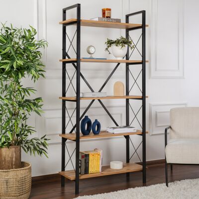 Deladeco Etagère industrielle H 180 cm en métal noir Booker Pin atlantic Pin atlantic - Publicité Deladeco Etagère industrielle H 180 cm en métal noir Booker Pin atlantic Pin atlantic - Publicité