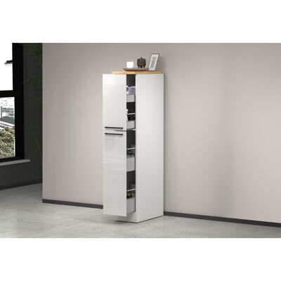 Deladeco Colonne de cuisine 2 tiroirs blanc/chêne wotan Solena Blanc/chêne wotan Blanc/chêne wotan - Publicité Deladeco Colonne de cuisine 2 tiroirs blanc/chêne wotan Solena Blanc/chêne wotan Blanc/chêne wotan - Publicité