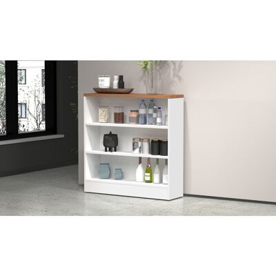 Deladeco Etagère de cuisine moderne blanc brillant/chêne wotan Solena Blanc brillant/chêne wotan Blanc brillant/chêne wotan - Publicité Deladeco Etagère de cuisine moderne blanc brillant/chêne wotan Solena Blanc brillant/chêne wotan Blanc brillant/chêne wotan - Publicité