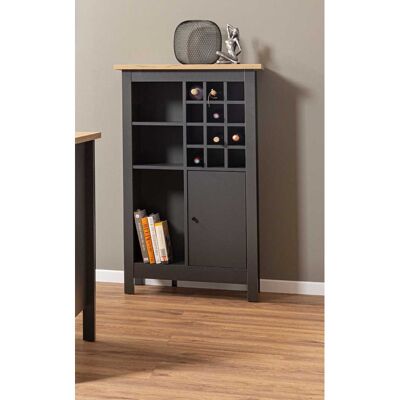 Deladeco Armoire range-bouteilles contemporain anthracite/chêne Sarina Anthracite/chêne artisan Anthracite/chêne artisan - Publicité Deladeco Armoire range-bouteilles contemporain anthracite/chêne Sarina Anthracite/chêne artisan Anthracite/chêne artisan - Publicité