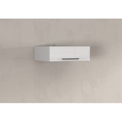 Deladeco Meuble haut 1 abattant de cuisine moderne banc brillant Louna Blanc brillant Blanc brillant - Publicité Deladeco Meuble haut 1 abattant de cuisine moderne banc brillant Louna Blanc brillant Blanc brillant - Publicité