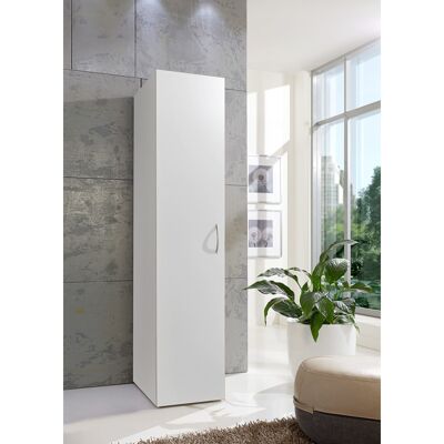 Deladeco Armoire à chaussures blanche avec support profondeur 54 cm Jesy Blanc Blanc - Publicité Deladeco Armoire à chaussures blanche avec support profondeur 54 cm Jesy Blanc Blanc - Publicité