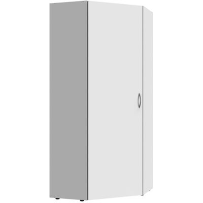 Deladeco Armoire d'angle moderne blanche Jesy Blanc Blanc - Publicité Deladeco Armoire d'angle moderne blanche Jesy Blanc Blanc - Publicité