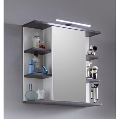 Deladeco Armoire de toilette contemporaine Toscane Blanc Blanc - Publicité Deladeco Armoire de toilette contemporaine Toscane Blanc Blanc - Publicité