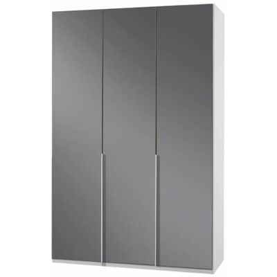 Deladeco Armoire design 3 portes blanc alpin/verre gris Tony Blanc alpin/verre gris Blanc alpin/verre gris - Publicité Deladeco Armoire design 3 portes blanc alpin/verre gris Tony Blanc alpin/verre gris Blanc alpin/verre gris - Publicité