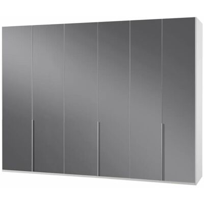 Deladeco Armoire design 6 portes blanc alpin/verre gris Tony Blanc alpin/verre gris Blanc alpin/verre gris - Publicité Deladeco Armoire design 6 portes blanc alpin/verre gris Tony Blanc alpin/verre gris Blanc alpin/verre gris - Publicité