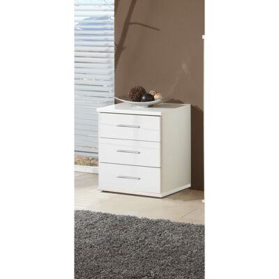 Deladeco Meuble de rangement contemporain blanc Shella Blanc Blanc - Publicité Deladeco Meuble de rangement contemporain blanc Shella Blanc Blanc - Publicité