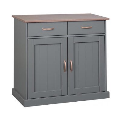 Deladeco Buffet/bahut style campagne 90 cm gris Louisa Gris Gris - Publicité Deladeco Buffet/bahut style campagne 90 cm gris Louisa Gris Gris - Publicité