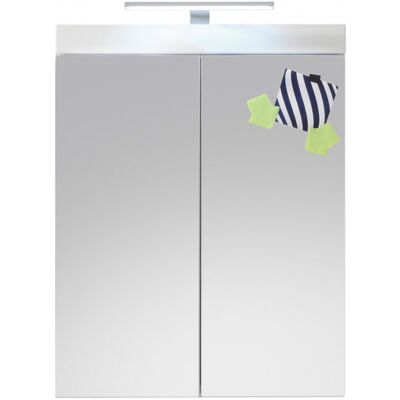 Deladeco Armoire de toilette moderne blanche Savana Blanc Blanc - Publicité Deladeco Armoire de toilette moderne blanche Savana Blanc Blanc - Publicité