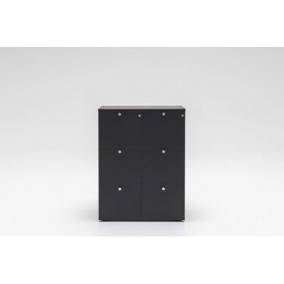 Ergo Design Armoire à tiroirs moderne Harley Marron foncé Marron foncé - Publicité Ergo Design Armoire à tiroirs moderne Harley Marron foncé Marron foncé - Publicité