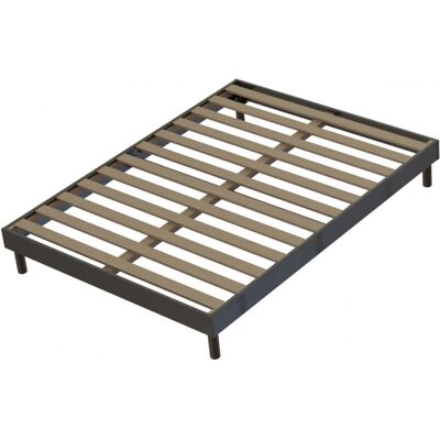 Alice Bedding Lit sommier à lattes en kit Hypnos Anthracite 140 x 190 cm Anthracite 140 x 190 cm - Publicité Alice Bedding Lit sommier à lattes en kit Hypnos Anthracite 140 x 190 cm Anthracite 140 x 190 cm - Publicité