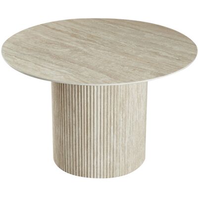 Deladeco Table ronde moderne en céramique aspect travertin Judy Aspect travertin Aspect travertin - Publicité Deladeco Table ronde moderne en céramique aspect travertin Judy Aspect travertin Aspect travertin - Publicité