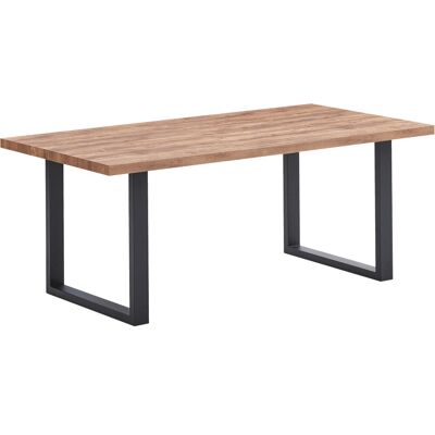 Deladeco Table à manger rectangulaire contemporaine chêne summer Eluard 220x76x95 cm 220x76x95 cm - Publicité Deladeco Table à manger rectangulaire contemporaine chêne summer Eluard 220x76x95 cm 220x76x95 cm - Publicité