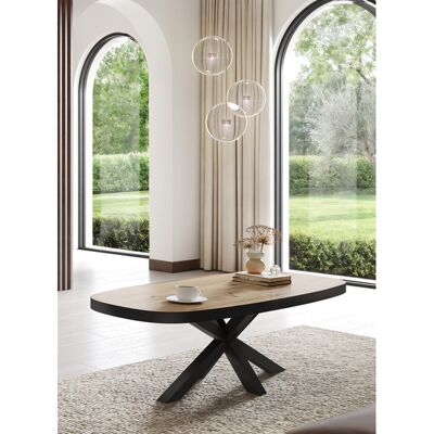 Deladeco Table basse ovale contemporaine chêne copper Curby Chêne copper Chêne copper - Publicité Deladeco Table basse ovale contemporaine chêne copper Curby Chêne copper Chêne copper - Publicité