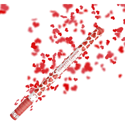 Party Deco Canon confettis 80cm coeur rouge - Publicité Party Deco Canon confettis 80cm coeur rouge - Publicité