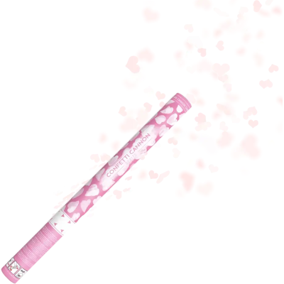 Party Deco Canons à confettis 60 CM coeurs blancs - Publicité Party Deco Canons à confettis 60 CM coeurs blancs - Publicité
