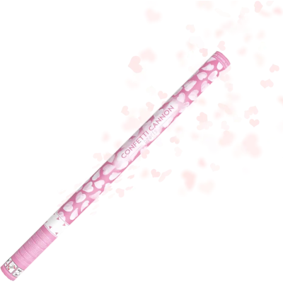 Party Deco Canons à confettis 80 CM coeurs blanc - Publicité Party Deco Canons à confettis 80 CM coeurs blanc - Publicité