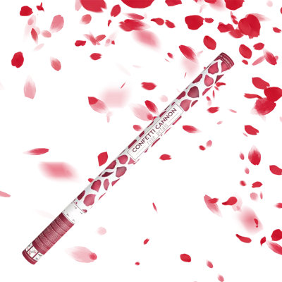 Party Deco Canon confettis 80cm pétales roses couleur rouge - Publicité Party Deco Canon confettis 80cm pétales roses couleur rouge - Publicité