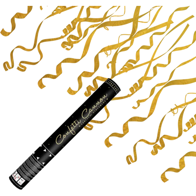Party Deco Canons à confettis 40cm Streamer Or - Publicité Party Deco Canons à confettis 40cm Streamer Or - Publicité