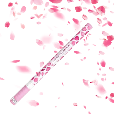 Party Deco Canon confettis 80cm pétales roses couleur rose - Publicité Party Deco Canon confettis 80cm pétales roses couleur rose - Publicité
