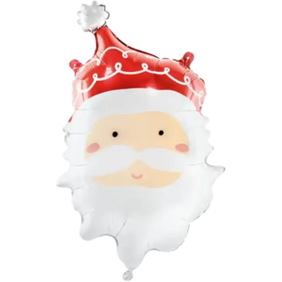 party deco Ballon Tête de Père Noël brillant - Aluminium - 37x60cm - Publicité party deco Ballon Tête de Père Noël brillant - Aluminium - 37x60cm - Publicité