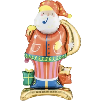 party deco Ballon Père Noël - Aluminium - 63x106cm - Publicité party deco Ballon Père Noël - Aluminium - 63x106cm - Publicité