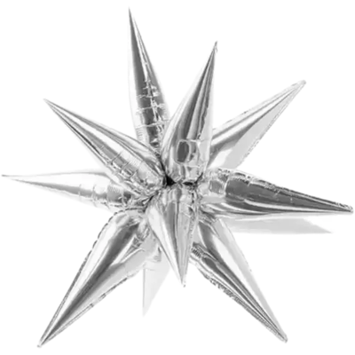 party deco Ballon Étoile 3D - Mylar - Argent 70cm - Publicité party deco Ballon Étoile 3D - Mylar - Argent 70cm - Publicité