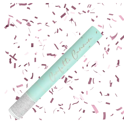 Party Deco Canons Confettis 40cm Or Rose - Publicité Party Deco Canons Confettis 40cm Or Rose - Publicité