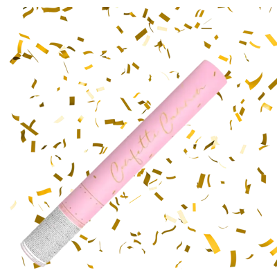 Party Deco Canons Confettis 40cm Or - Publicité Party Deco Canons Confettis 40cm Or - Publicité