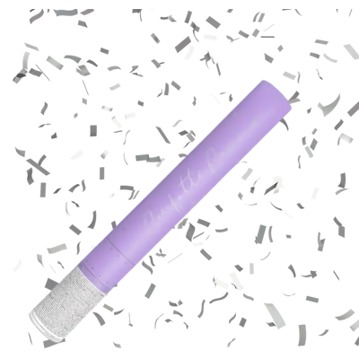 Party Deco Canons Confettis 40cm Argent - Publicité Party Deco Canons Confettis 40cm Argent - Publicité