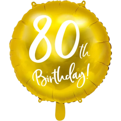 Ballon Mylar Rond 80 Ans Or 45 cm – Ballon Anniversaire Métallisé - Publicité Ballon Mylar Rond 80 Ans Or 45 cm – Ballon Anniversaire Métallisé - Publicité