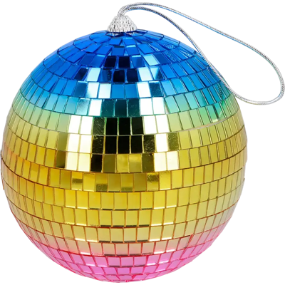 Boland Boule de Discothèque Arc-en-ciel - Miroir - Publicité Boland Boule de Discothèque Arc-en-ciel - Miroir - Publicité