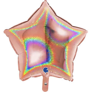 Grabo Ballon Étoile Holographique Or Rose 46cm - Publicité Grabo Ballon Étoile Holographique Or Rose 46cm - Publicité