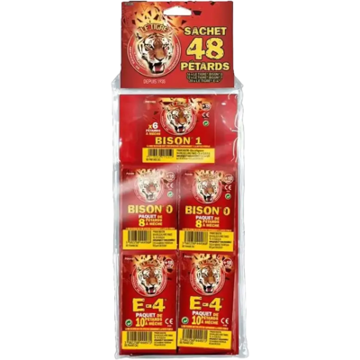 Pyragric LE TIGRE® N°3 (Sachet de 48 pétards) - Publicité Pyragric LE TIGRE® N°3 (Sachet de 48 pétards) - Publicité