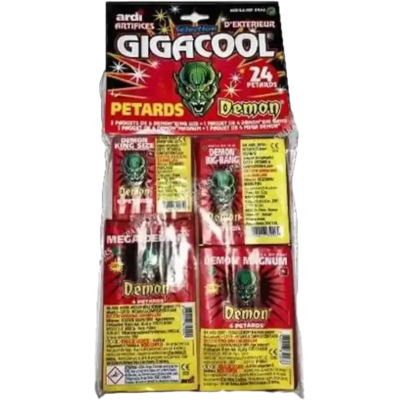 Ardi Sélection de pétards démon GIGA cool (24 gros pétards) - Publicité Ardi Sélection de pétards démon GIGA cool (24 gros pétards) - Publicité