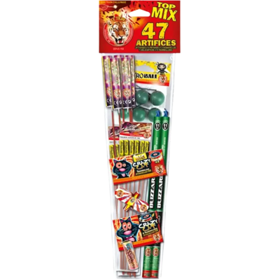 Assortiment de 47 Artifices Scintillants "Top Mix" - Publicité Assortiment de 47 Artifices Scintillants "Top Mix" - Publicité