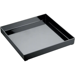 Gold Plast Plateau en plastique noir carré 30x30cm - Publicité Gold Plast Plateau en plastique noir carré 30x30cm - Publicité