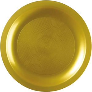 Assiette à desserts Or - 18.5cm - lot de 25 - Publicité Assiette à desserts Or - 18.5cm - lot de 25 - Publicité