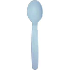 Cuillère incassable PP Bleu Pastel - Lot de 6 - Publicité Cuillère incassable PP Bleu Pastel - Lot de 6 - Publicité