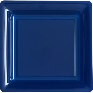 Assiettes Carrées Réutilisables Incassables 23,5 cm Bleu Marine – Vaisselle de Fête - Publicité Assiettes Carrées Réutilisables Incassables 23,5 cm Bleu Marine – Vaisselle de Fête - Publicité