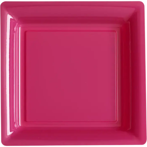 Assiettes Carrées Réutilisables Incassables 23,5 cm Fuchsia – Vaisselle de Fête - Publicité Assiettes Carrées Réutilisables Incassables 23,5 cm Fuchsia – Vaisselle de Fête - Publicité