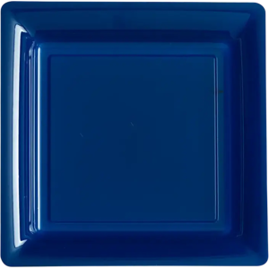 Assiettes Carrées Réutilisables Incassables 18 cm Bleu Marine – Vaisselle de Fête - Publicité Assiettes Carrées Réutilisables Incassables 18 cm Bleu Marine – Vaisselle de Fête - Publicité