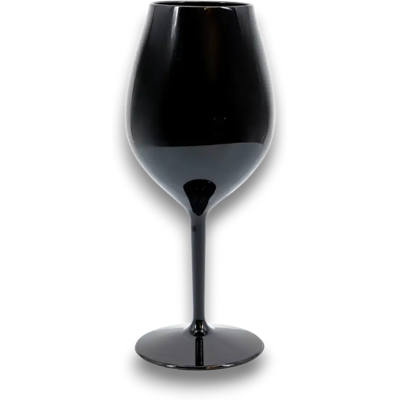 Set de 6 Verres à Vin Noirs Réutilisables Goldplast - Publicité Set de 6 Verres à Vin Noirs Réutilisables Goldplast - Publicité
