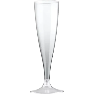 Gold Plast Flûte à champagne 14cl en plastique transparent - Lot de 20 - Publicité Gold Plast Flûte à champagne 14cl en plastique transparent - Lot de 20 - Publicité