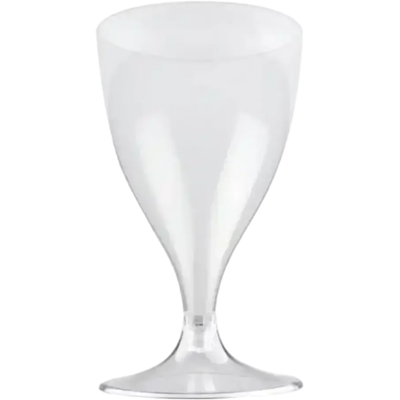 Gold Plast Lot de 100 verres à vin 20cl en plastique transparent - Publicité Gold Plast Lot de 100 verres à vin 20cl en plastique transparent - Publicité
