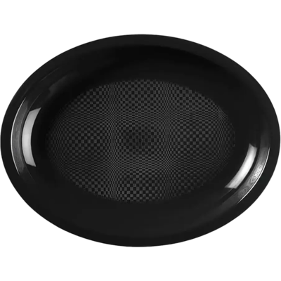 Assiette Ovale Noire - 25.5x19cm - lot de 25 - Publicité Assiette Ovale Noire - 25.5x19cm - lot de 25 - Publicité