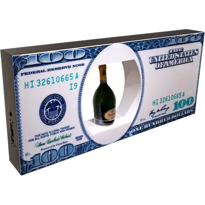 SPARKLERS CLUB® Rituel de service “Dollar” – Présentoir bouteille VIP lumineux 85cm By Sparklers® - Publicité SPARKLERS CLUB® Rituel de service “Dollar” – Présentoir bouteille VIP lumineux 85cm By Sparklers® - Publicité